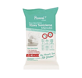 HOMM CLEAN BEYAZ SABUN KOKULU YÜZEY TEMİZLEME MENDİLİ 40 ADET
